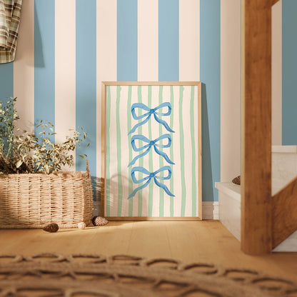 STATELY STRIPE CORNFLOWER BLUE WALLPAPER