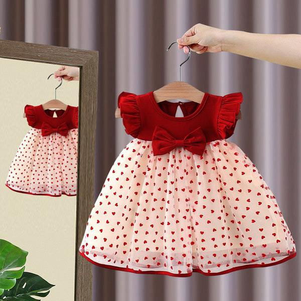 Girls Love Heart Princess Dress - Western Style