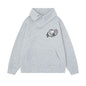 Musical Note Embroidery Scarf Collar LoosePullover Hoodie