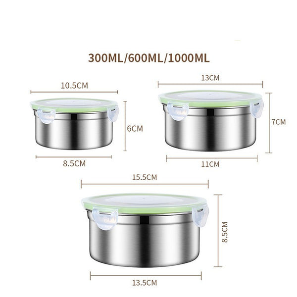 Stainless Steel Food Storage Box Sealed