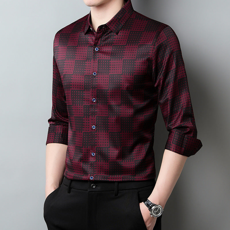 Men's Lapel Long Shirt
