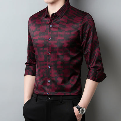 Men's Lapel Long Shirt