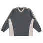 Color-Block V-Neck Long-Sleeve T-Shirt