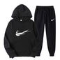 Hooded pullover printed sweatpants