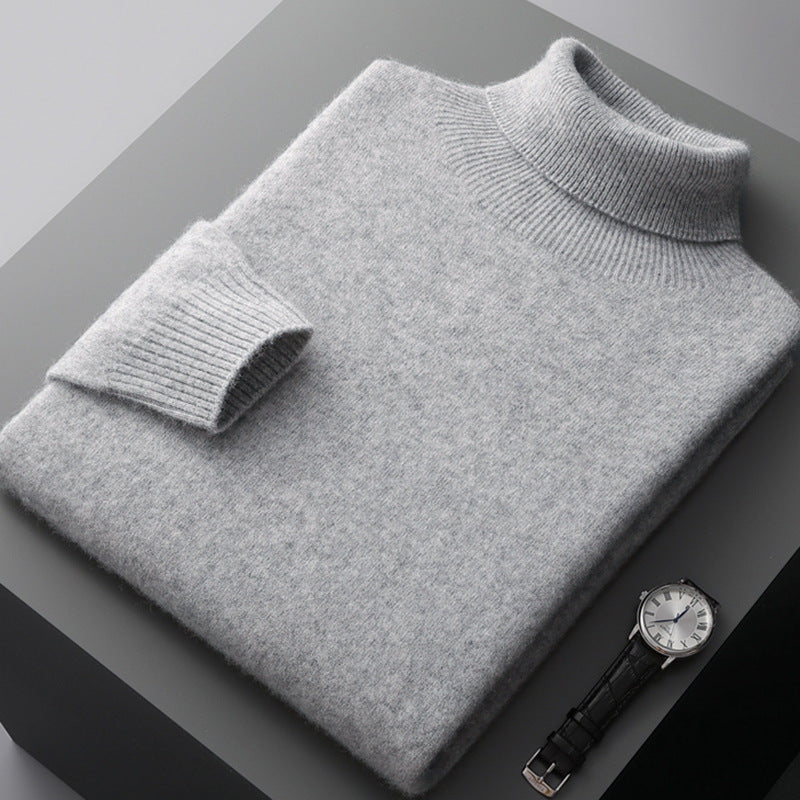 Pull homme à col montant