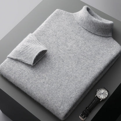 Pull homme à col montant