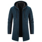 Men's Cardigan Mid-length Hooded Jacket