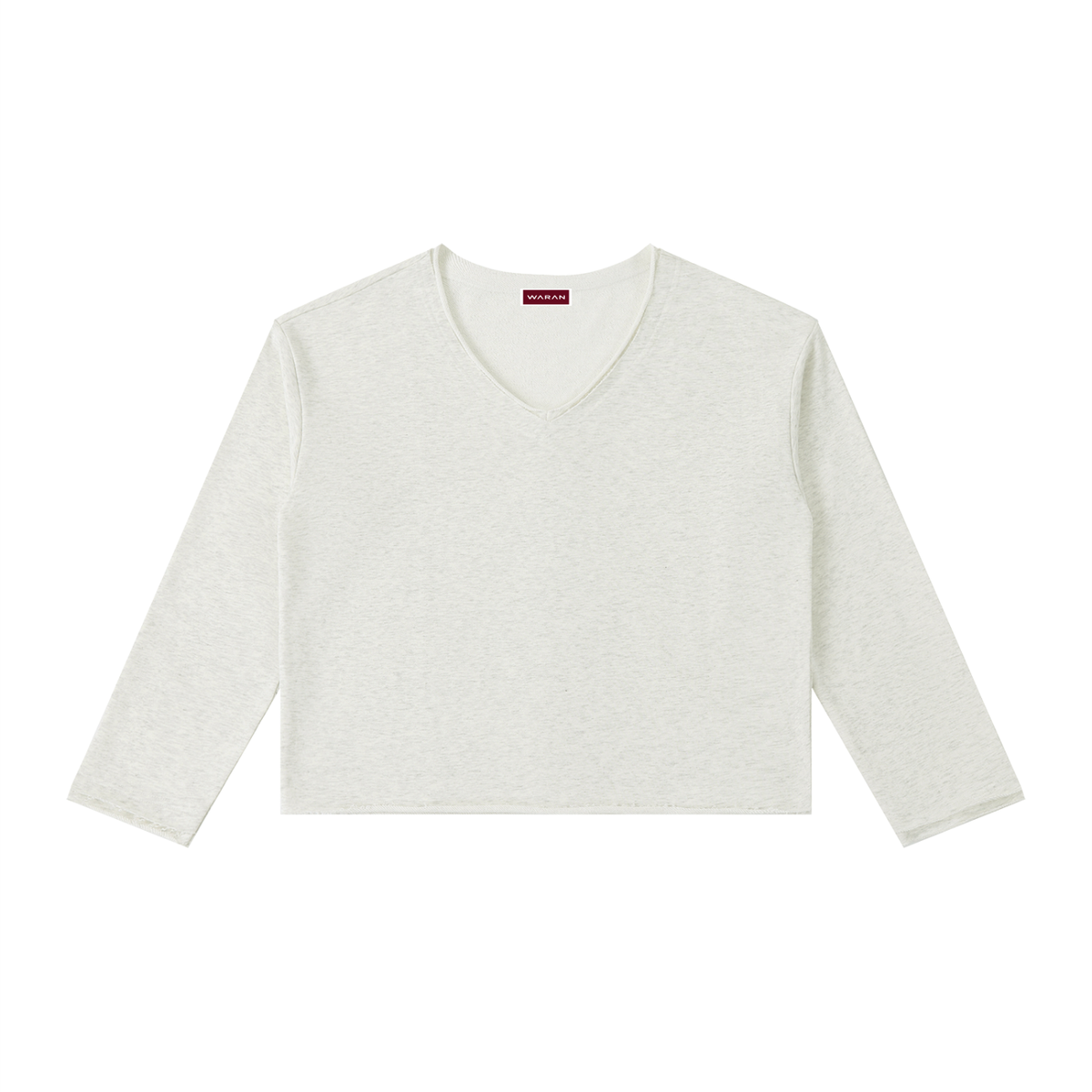 Women's Raw Hem Long Sleeve T-Shirt 310GSM