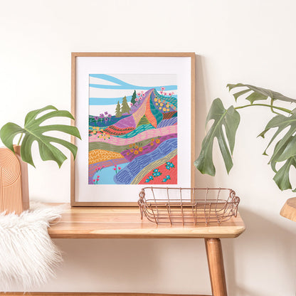 PATCHWORK MEADOW HILLS PRINT