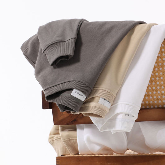 Drop Shoulder Round Neck Sweaters