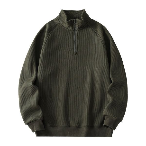 Mens Stand-collar Fleece Sweatshirt - Stuffs & Savers