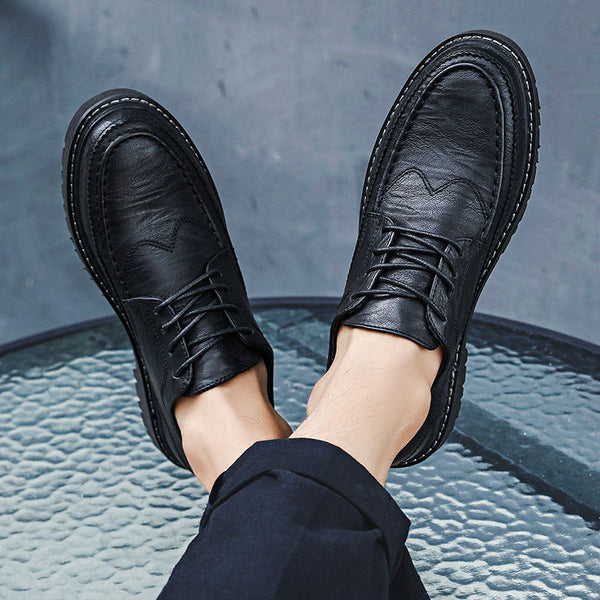 Chaussures en cuir respirantes pour hommes