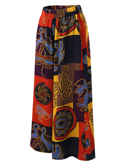 2023 Fall 2023 new explosive women's loose print casual trousers in stock