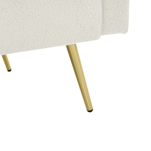 The Sofa Bed Has A Bed Function, Three Adjustable Backrest Angles, Gold Legs, Cushions And Side Storage Pockets.