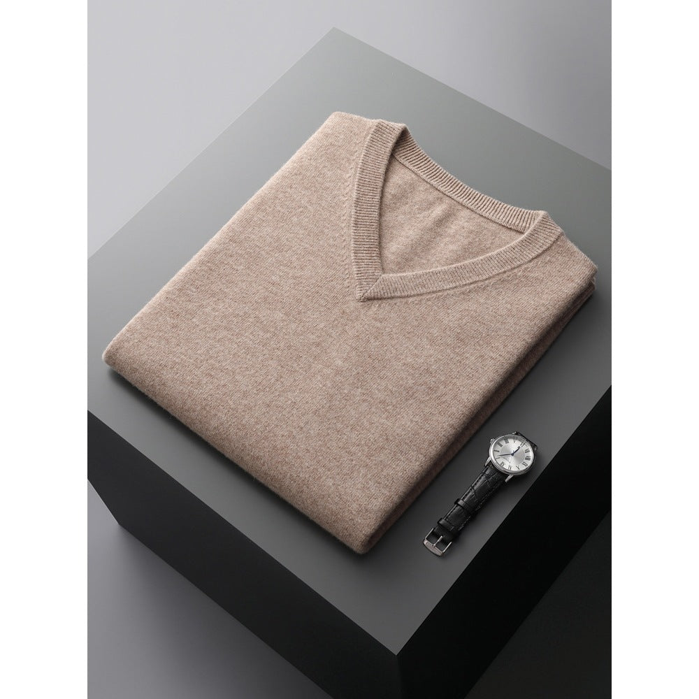 V-Neck Sleeveless Knitted Wool Sweater