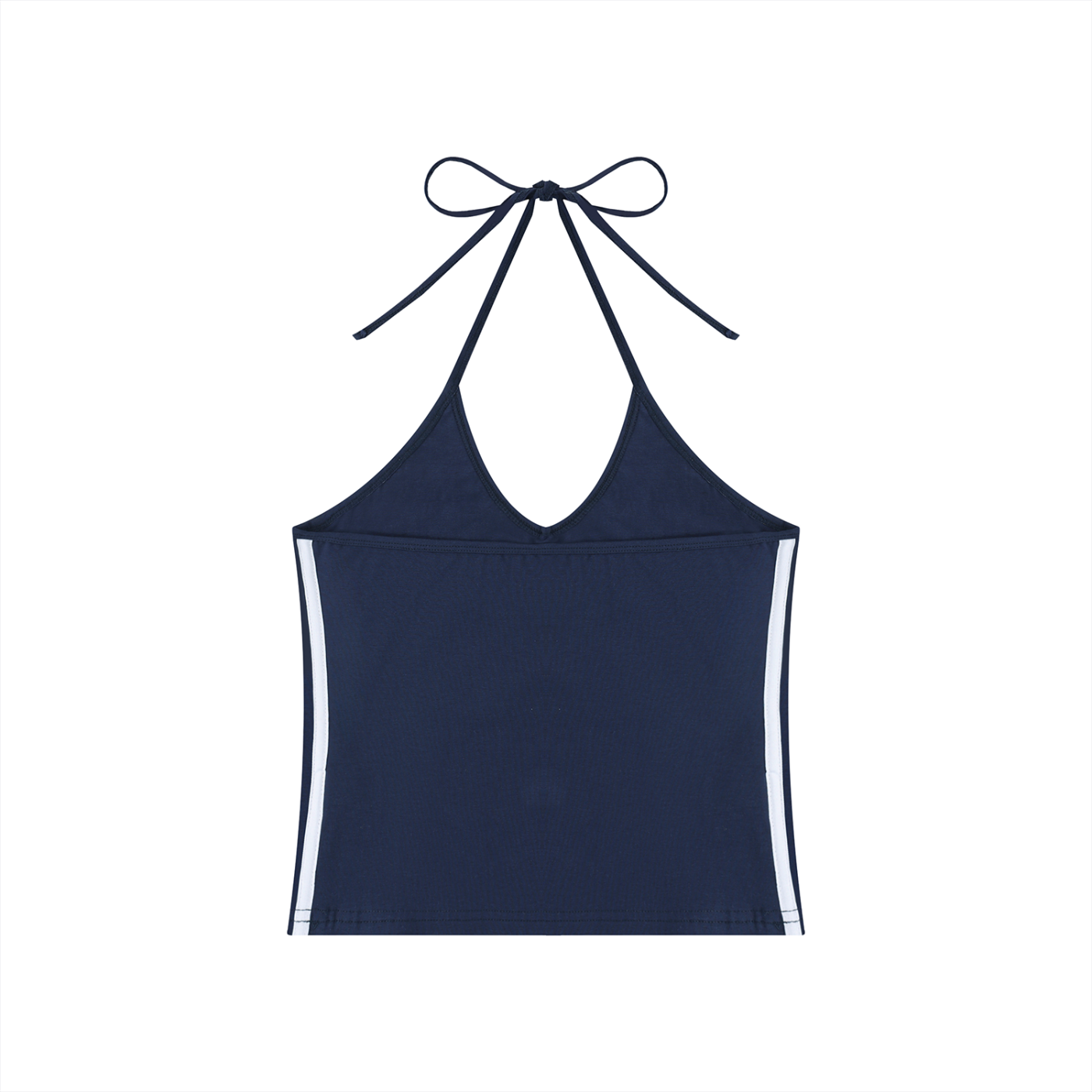 Women's Color Block Halter Crop Tank Top 210GSM