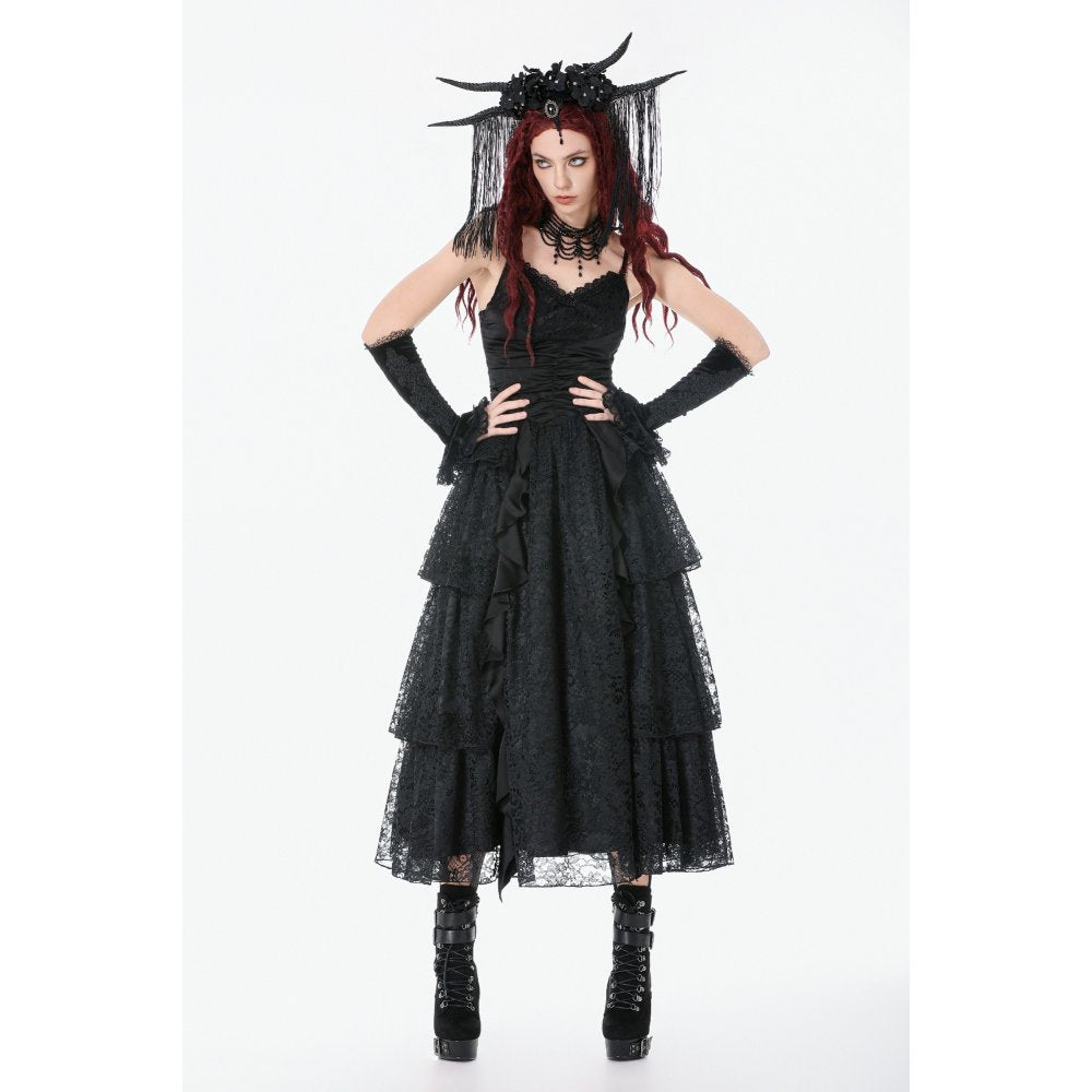 Robe gothique en satin et dentelle Dark in Love