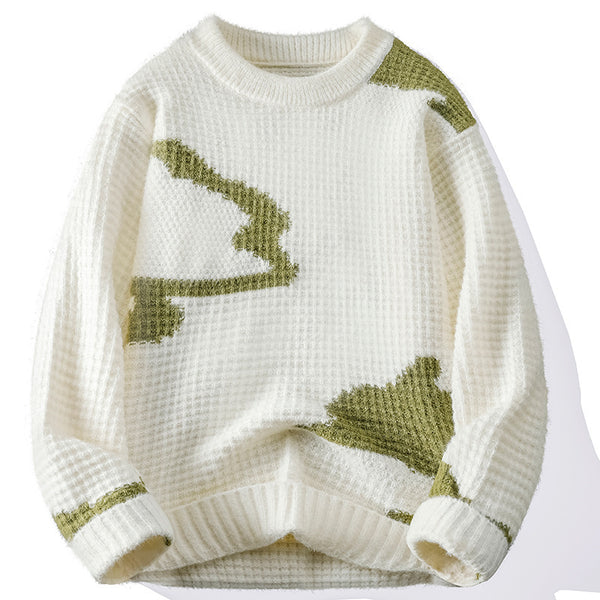 Pull en maille jacquard pour homme