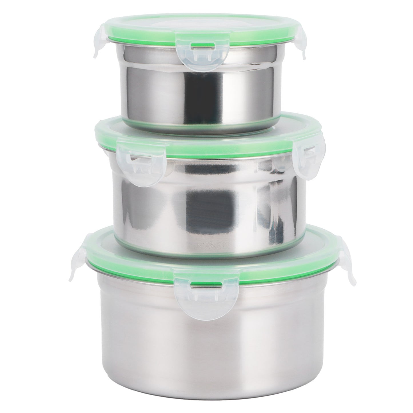 Stainless Steel Food Container with Lid 3Pcs/Set
