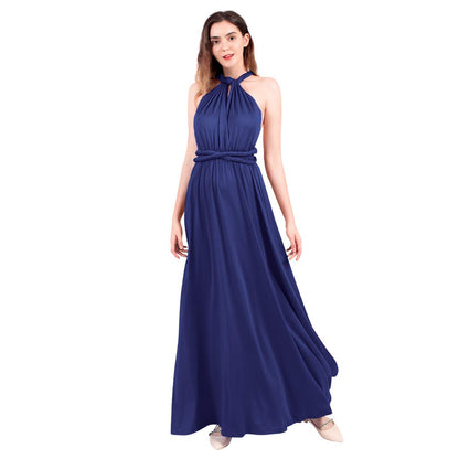 Womens Sexy Convertible Multi Way Wrap Transformer Solid Cocktail Off Shoulder Wedding Bridesmaid Evening Long Maxi Dress Floor Length Bandage Pageant Prom Ball Gowns