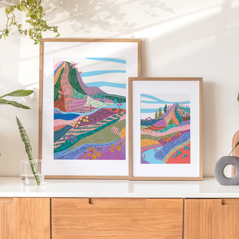 PATCHWORK MEADOW HILLS PRINT