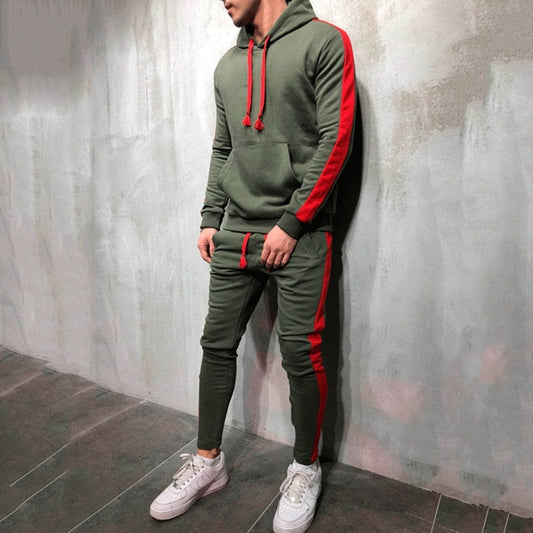 Men Tracksuit Hooded Sweatshirt set