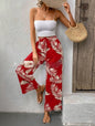 New Women's Trousers Elastic Waistband Straight High Waist