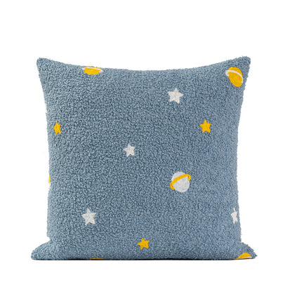 Blue Planet Embroidered Pillow