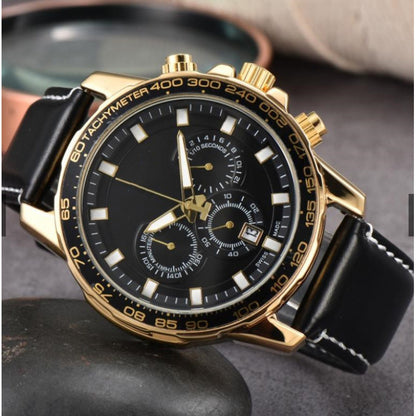 Men's Six-pin Full-function Quartz Watch