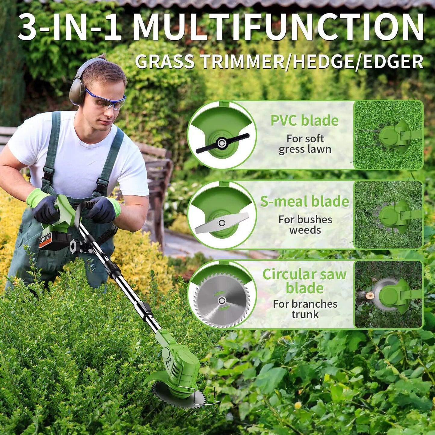 Cordless Strimmer Grass Trimmer 21V