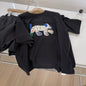 Heavy-duty 3D Embroidered Puppy Crewneck Short-sleeve Womens Top