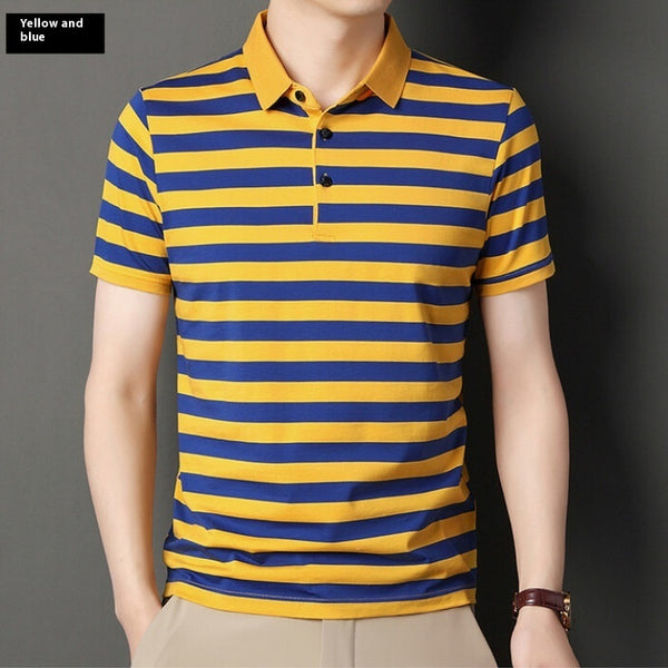 T-shirt polo rayé pour homme