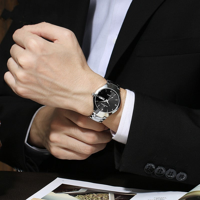 Luminous couple quartz watch