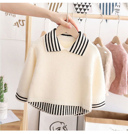 Children's Solid Color Bottoming Sweater