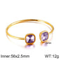 Square Open Hollow Stainless Steel Bracelet