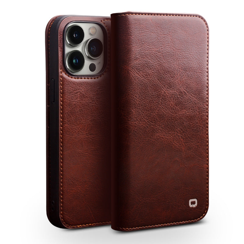 Leather flip protective phone case