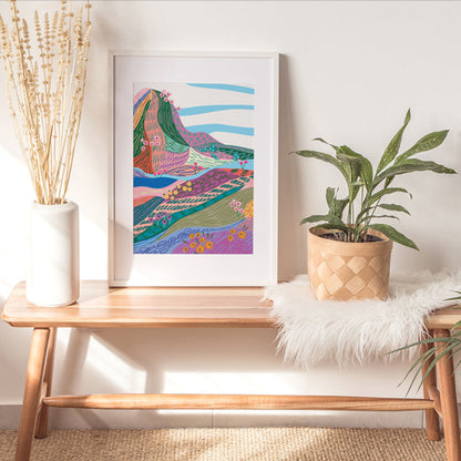 PATCHWORK MEADOW MOUNTAINS PRINT