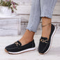 Chaussures décontractées pour femmes à plateforme à enfiler et bout rond, style mode