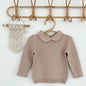 Kids Knitted Pullover Long Sleeve Lace Sweater