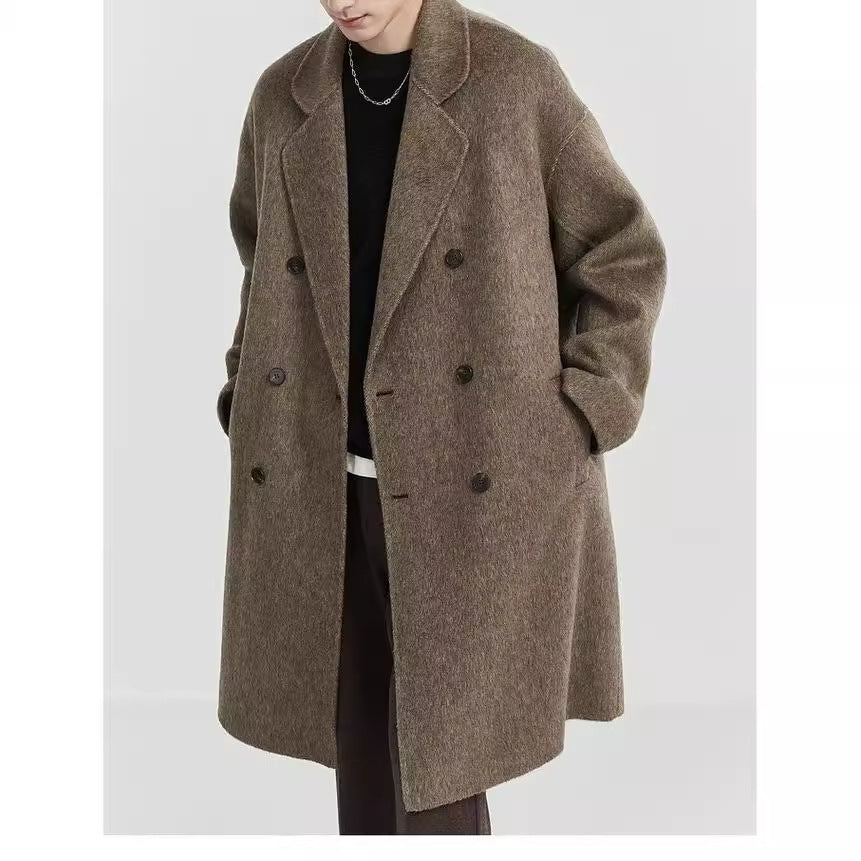 Double-sided Woolen Coat Men's Mid-length