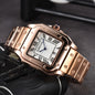 Stainless steel 3-pin square watch