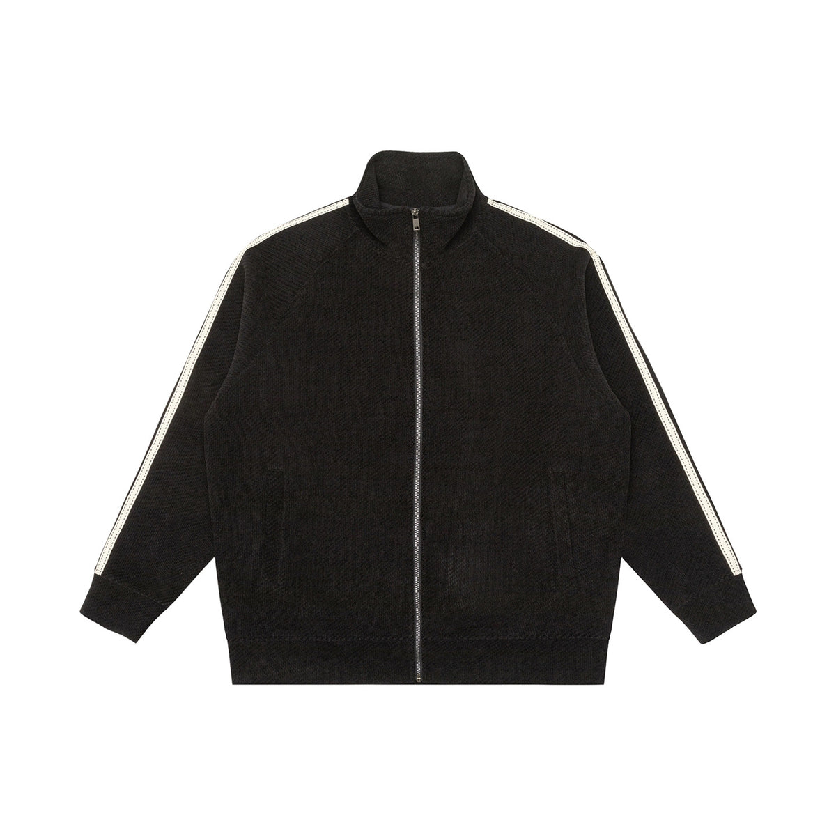Stand Collar Solid Color Jacket