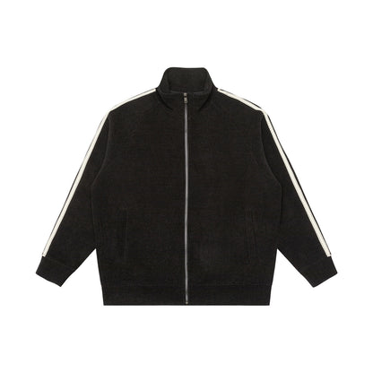 Stand Collar Solid Color Jacket