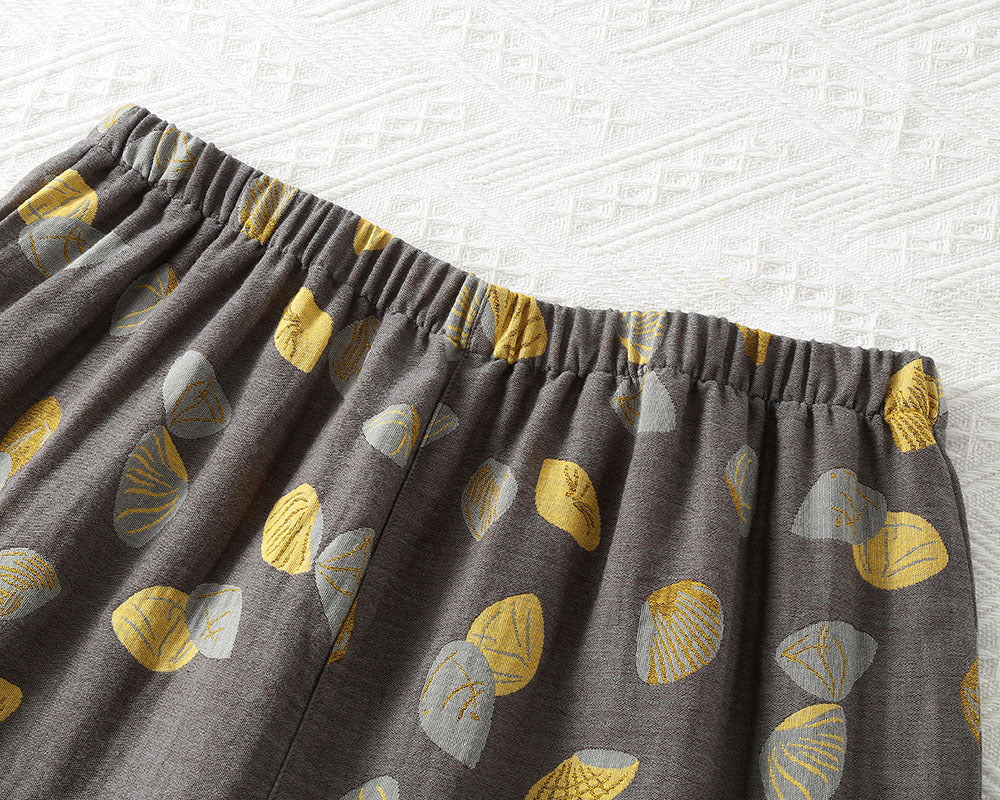 Pure Cotton Double-layer Sheer Pajama Set