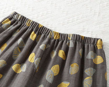 Pure Cotton Double-layer Sheer Pajama Set