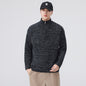 Stand Collar Half Zip Knit Sweater