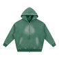 Sunfade Two-way Zipper Boxy Fleece Hoodie