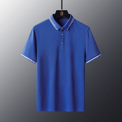 Anti-wrinkle Breathable Turn-down Collar Solid-color Shirt