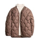 Women's Diamond Duck Down V-neck Coat