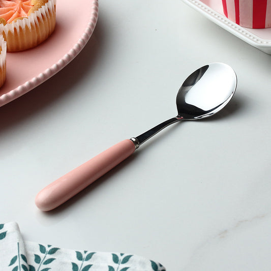 Candy Colored Ceramic Stainless Steel Spoon
